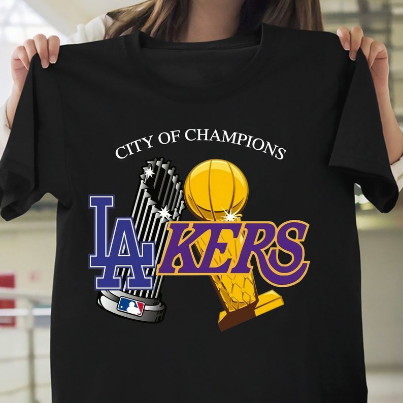 Dodgers Lakers 2020 Champion Shirt Custom Shirt Los Angeles | Etsy
