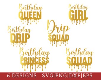 Download Drip Birthday Svg Etsy