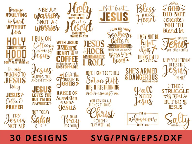 Christian SVG Bundle Funny Christian Svg Sarcastic Christian Etsy