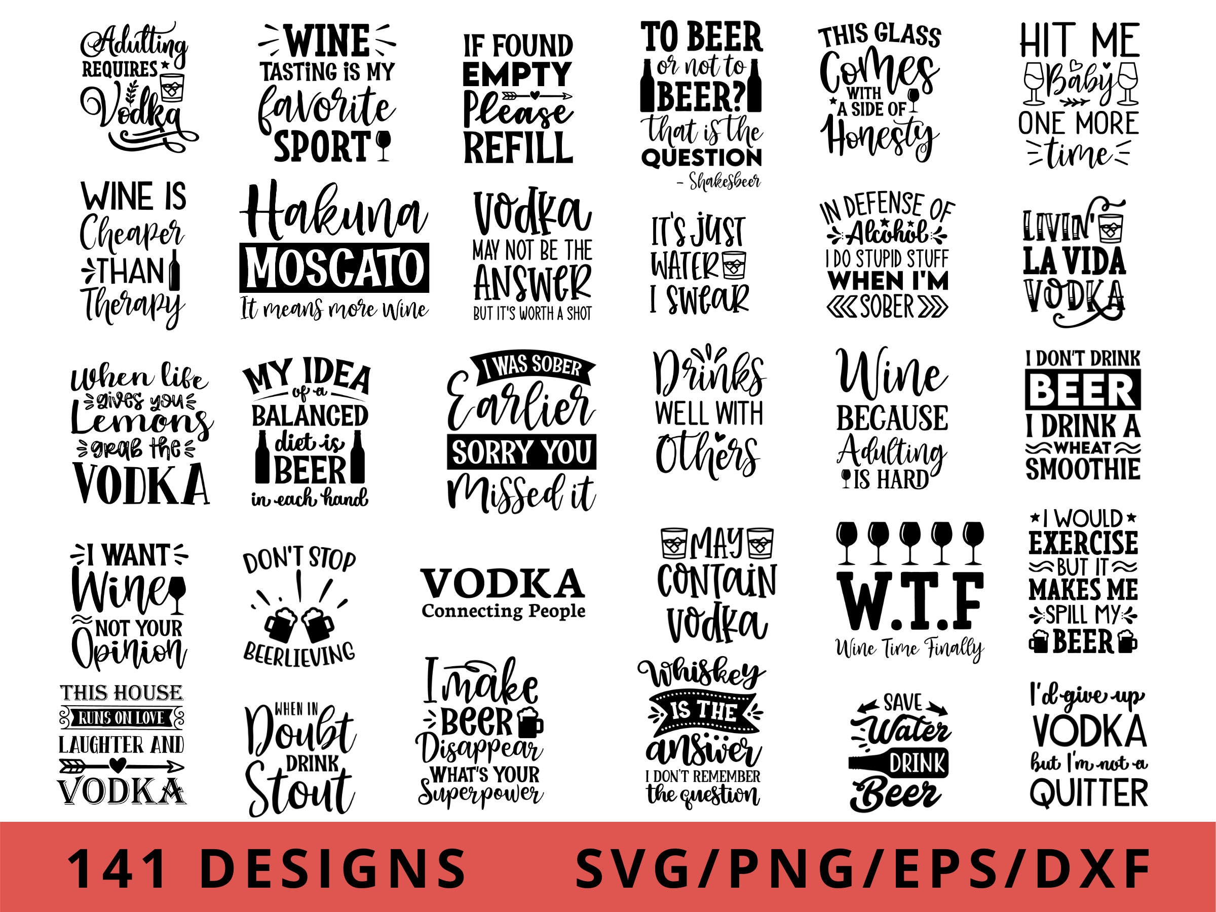 Coaster Svg Bundle Drink Coaster Svg Wine Saying Svg Beer | Etsy