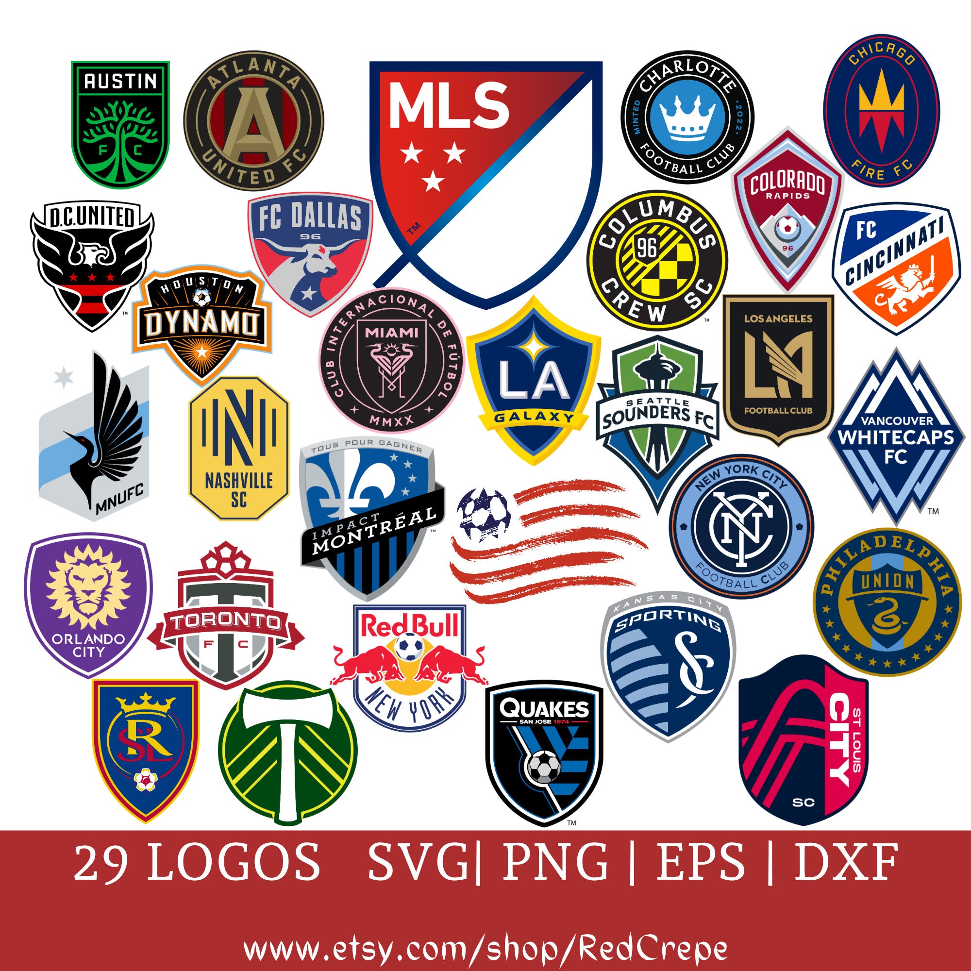 MLS Svg 29 MLS Soccer League Logo Svg Major League Soccer Etsy