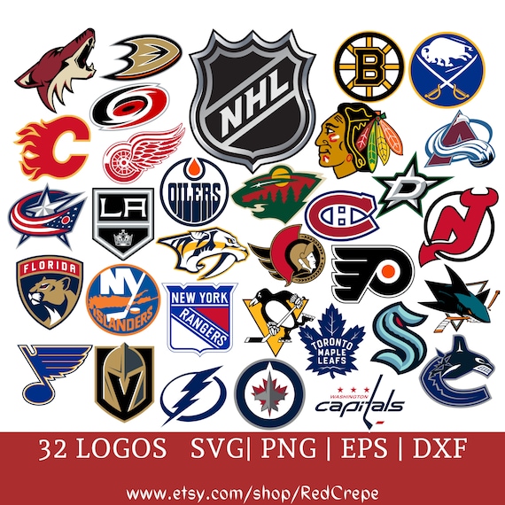 NHL Svg 32 NHL Logos Svg NHL teams logo svg Bundle Etsy