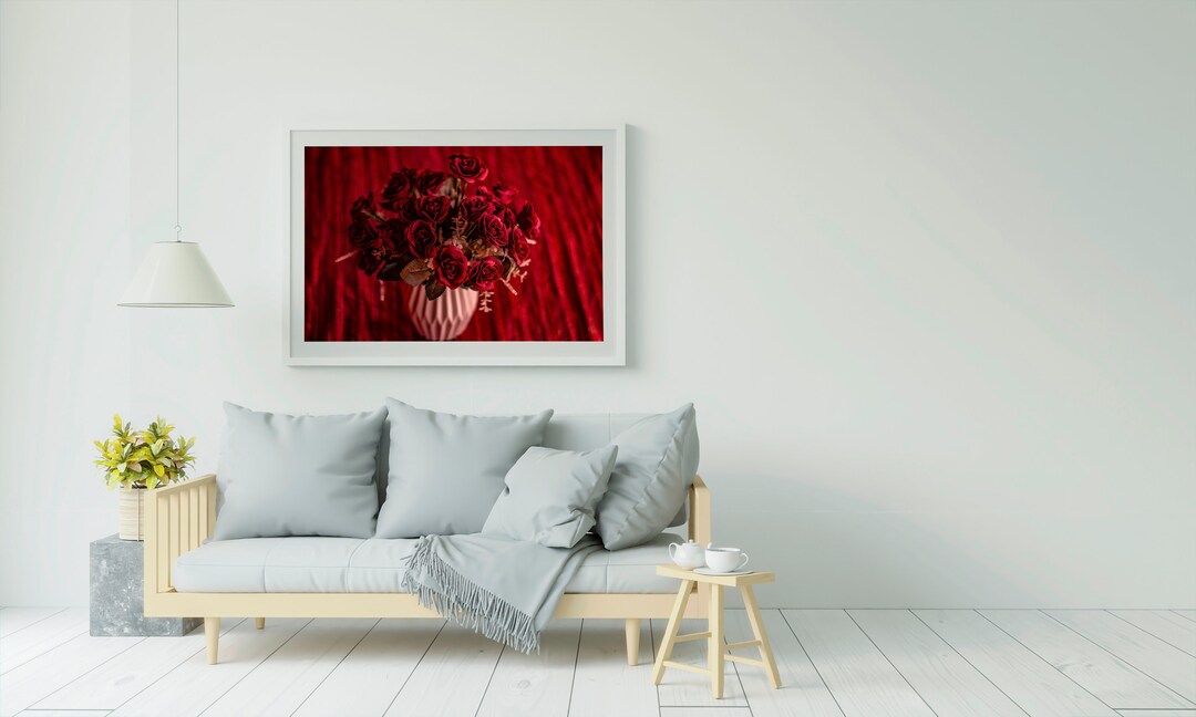 Red Roses Printable Poster | Bold Wall Art | Floral Photography Digital ...