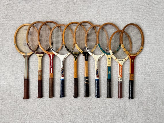 Unique Vintage Tennis Rackets for Selection|Tennis Gift|Tennis Racket|Vintage|Tennis|Wooden|Vintage Tennis|Classic Tennis|Antique Racquet