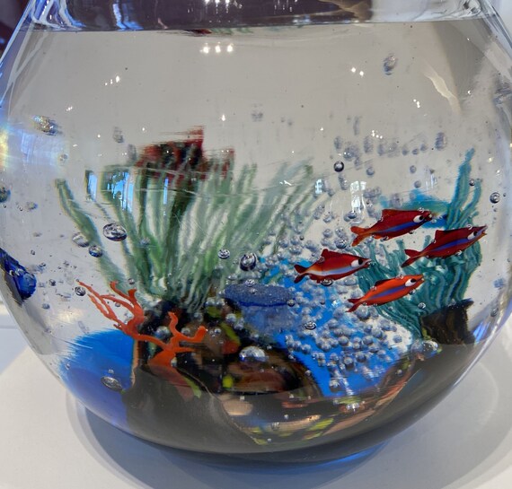 Murano Glass Aquarium Fishbowl Etsy