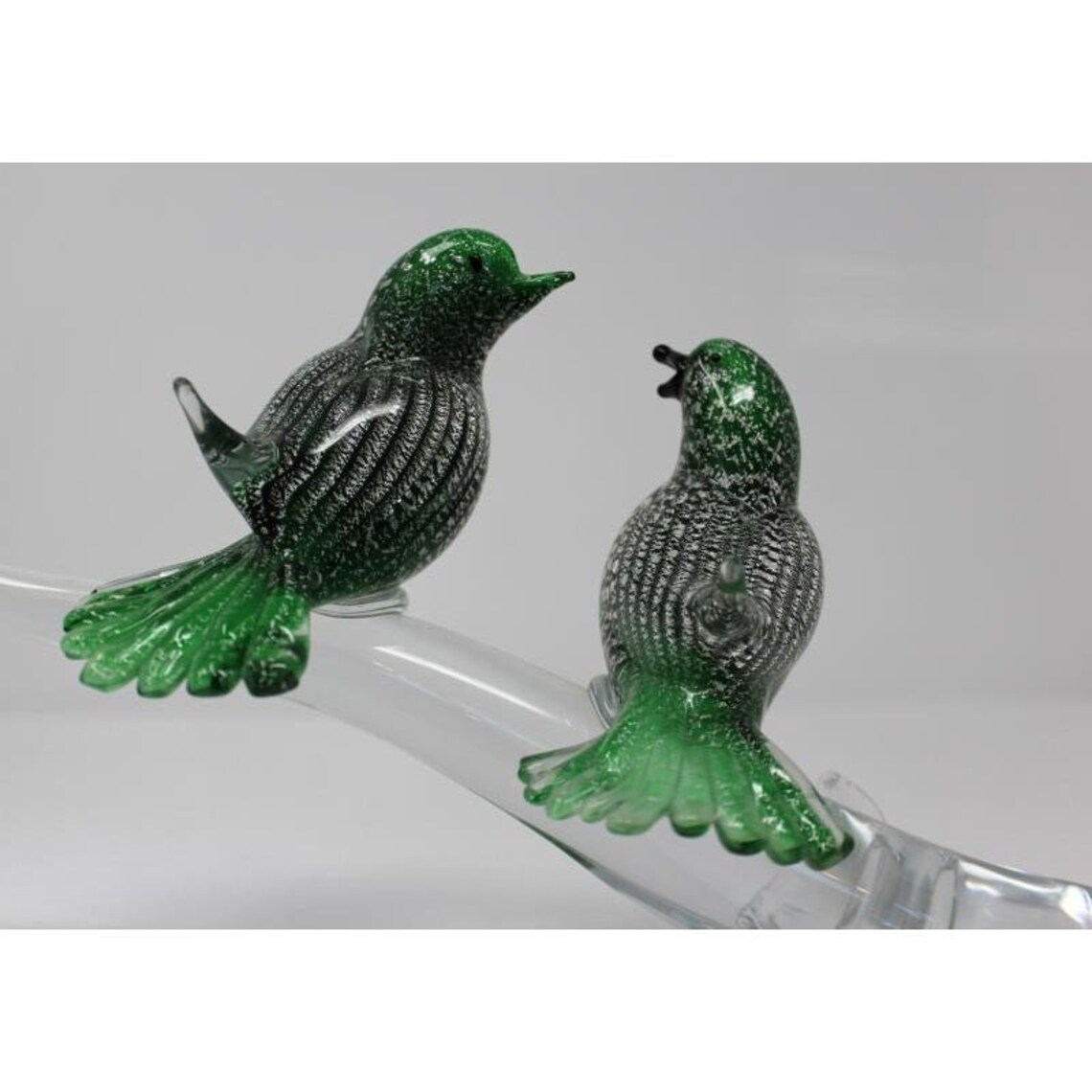 Murano Glass Birds on a Branch Etsy UK