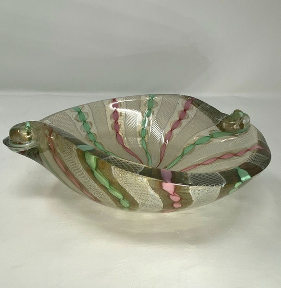 Vintage Murano Glass Candy Dish - Gem