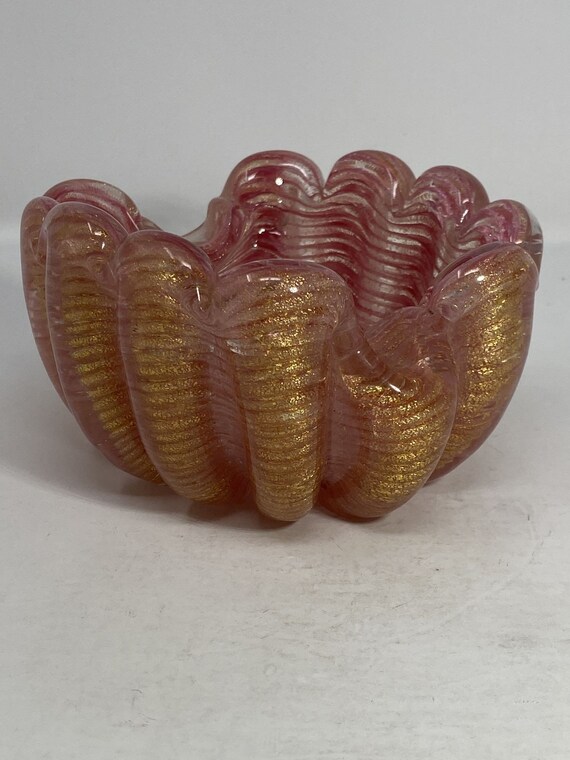Vintage Murano Glass Candy Dish - Gem