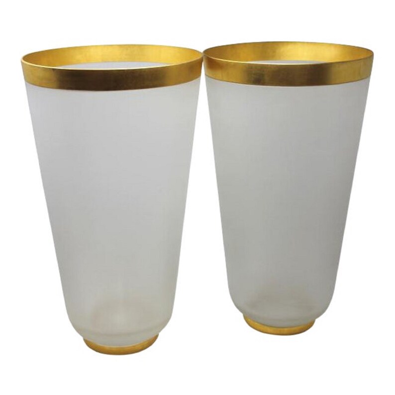 Estate-sized Murano Glass Vases by Seguso