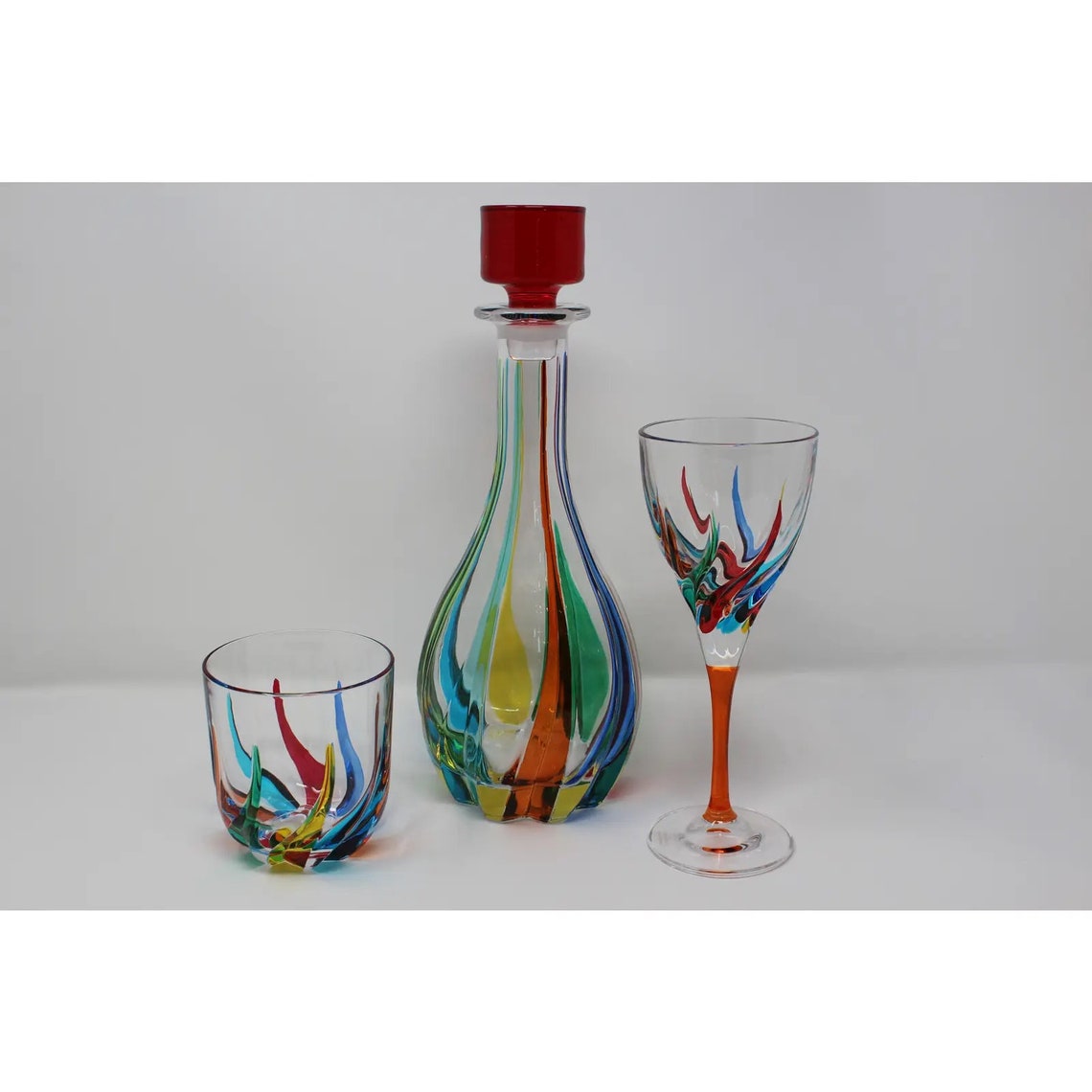 Murano Glass Tumblers Etsy