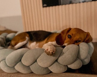 Cama para mascotas. Cama para perros y gatos. Comodidad trenzada: zona para dormir para mascotas.