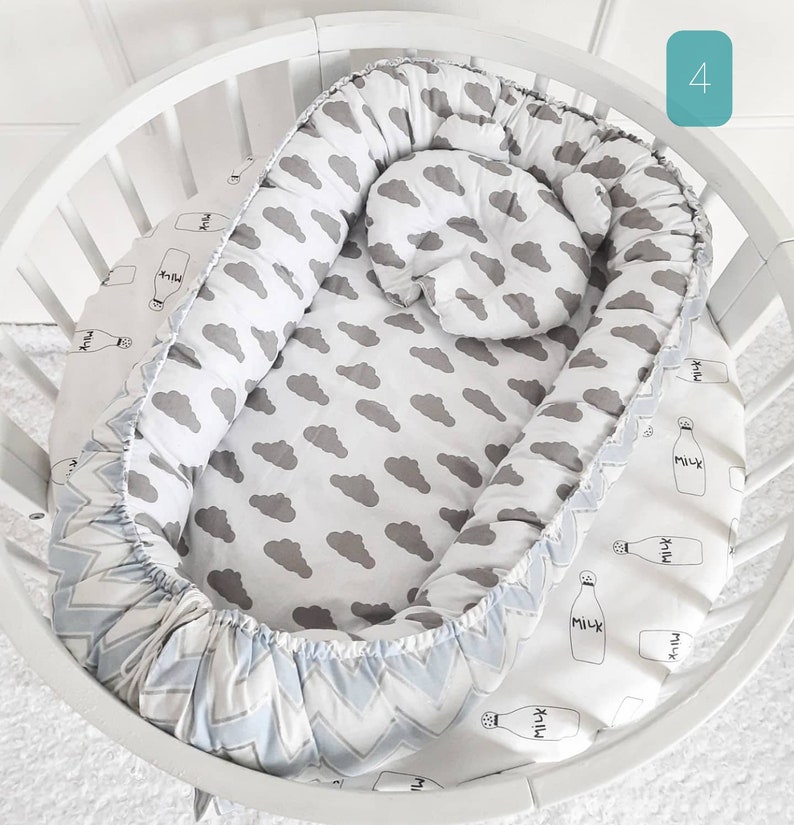 Baby Nest Pillow Newborn Ready to Ship Double Sided Baby Etsy