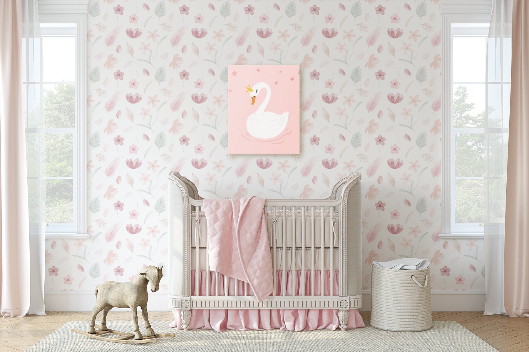 Pink tulle crib skirt hot sale