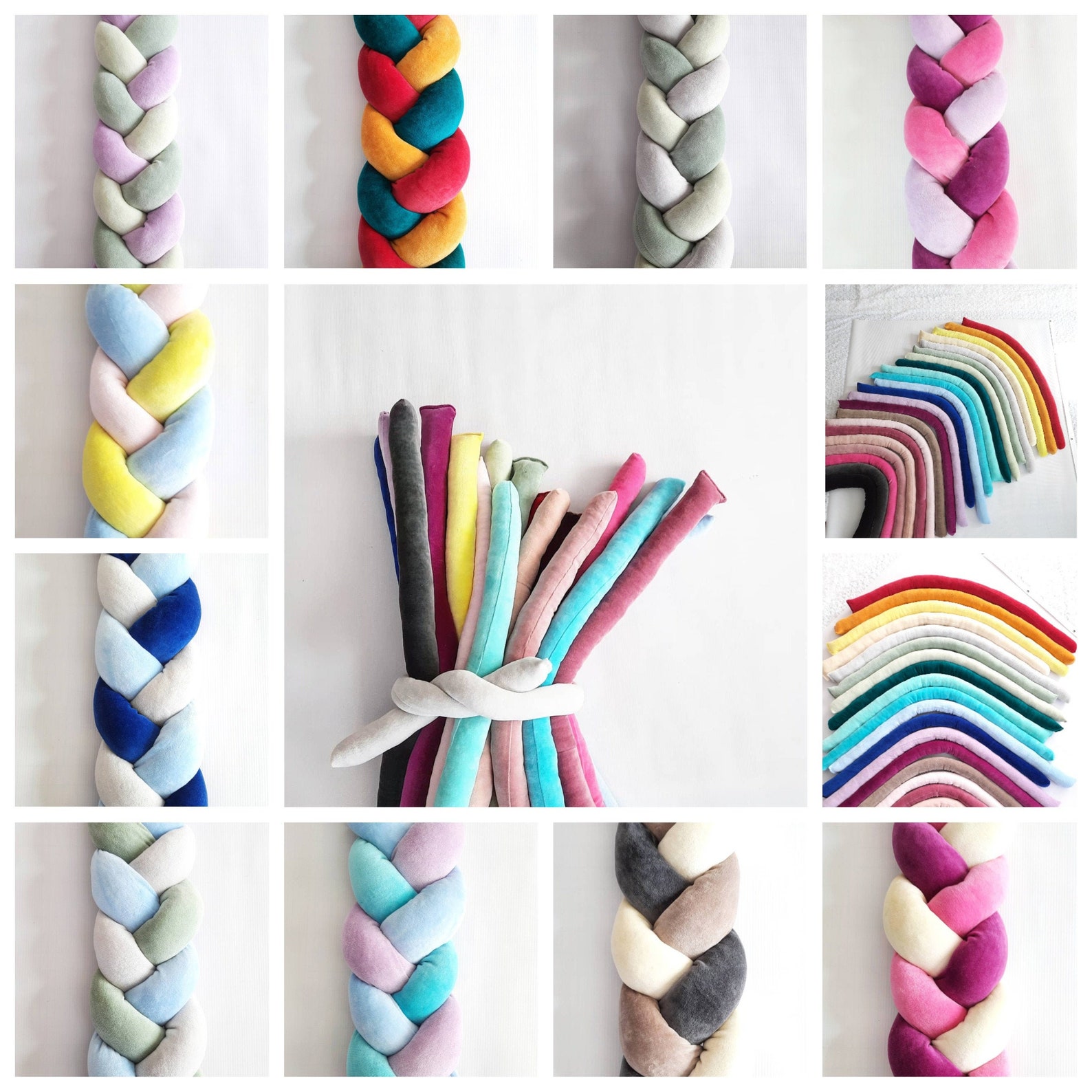 Braided crib bumper knot crib bumper crib bedding braid Etsy