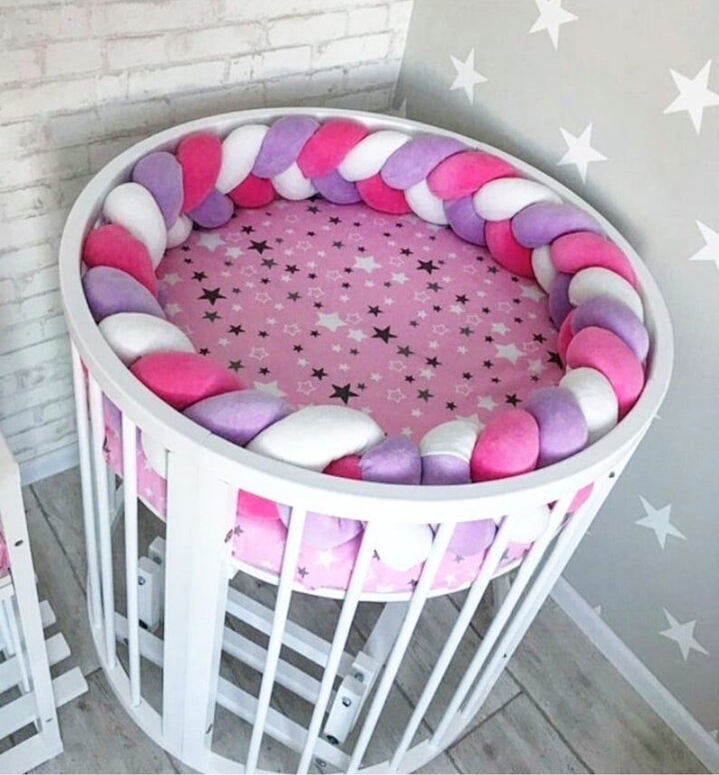 Braided Crib Bumper Knot Crib Bumper Crib Bedding Braid Etsy