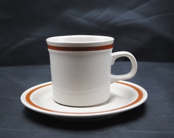 Autumn Collection Wheat Flower Stoneware Tea Cup/Saucer