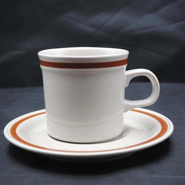 Autumn Collection Wheat Flower Stoneware Tea Cup/Saucer