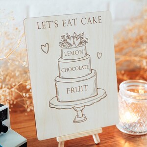 Making Cake First Sign Wedding Cake Sign | Cake Menu Sign | Flavours Cake Table Sign | 2 and 3 ...