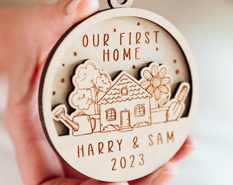 Our First Home Christmas Bauble, New Home Owners Festive Tree Keepsake and Ornament