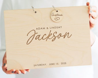 Modern Wedding Guestbook // Personalised with Couples Names  // Customised Elegant Contemporary Wedding Photo Guest book