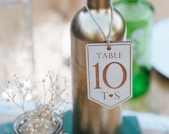 Wooden Table Numbers for Bottles and Jars | Table Tags | Wedding Table Tags | Wedding Table Decor Rustic