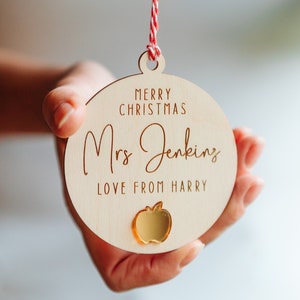 Teachers Christmas Bauble. Personalised teachers gift. Only for the best teachers out there, customisable Christmas decoration image 1