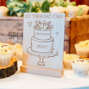 Wedding Cake Sign | Cake Menu Sign | Flavours Cake Table Sign | 2 and 3 tier options | Personalised Cake Menu Sign