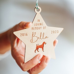 Dog Memorial Cat Memorial Christmas Bauble In Loving Memory decoration / Remember a loved one with this beautiful tree decoration image 1