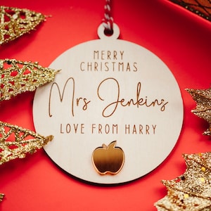 Teachers Christmas Bauble. Personalised teachers gift. Only for the best teachers out there, customisable Christmas decoration image 3