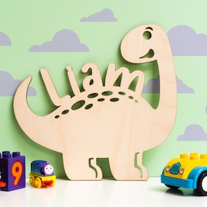 Dinosaurier Zimmerschild Pesonalisiertes Kinderzimmer Türschild - Baby Namensschild - Dinosaurier Kinderzimmer Dekor - Bipro Niedliches Kinderzimmer Dekor