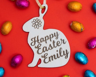 Happy Easter Bunny Decorations Personalised Hanging Bunny Rabbit