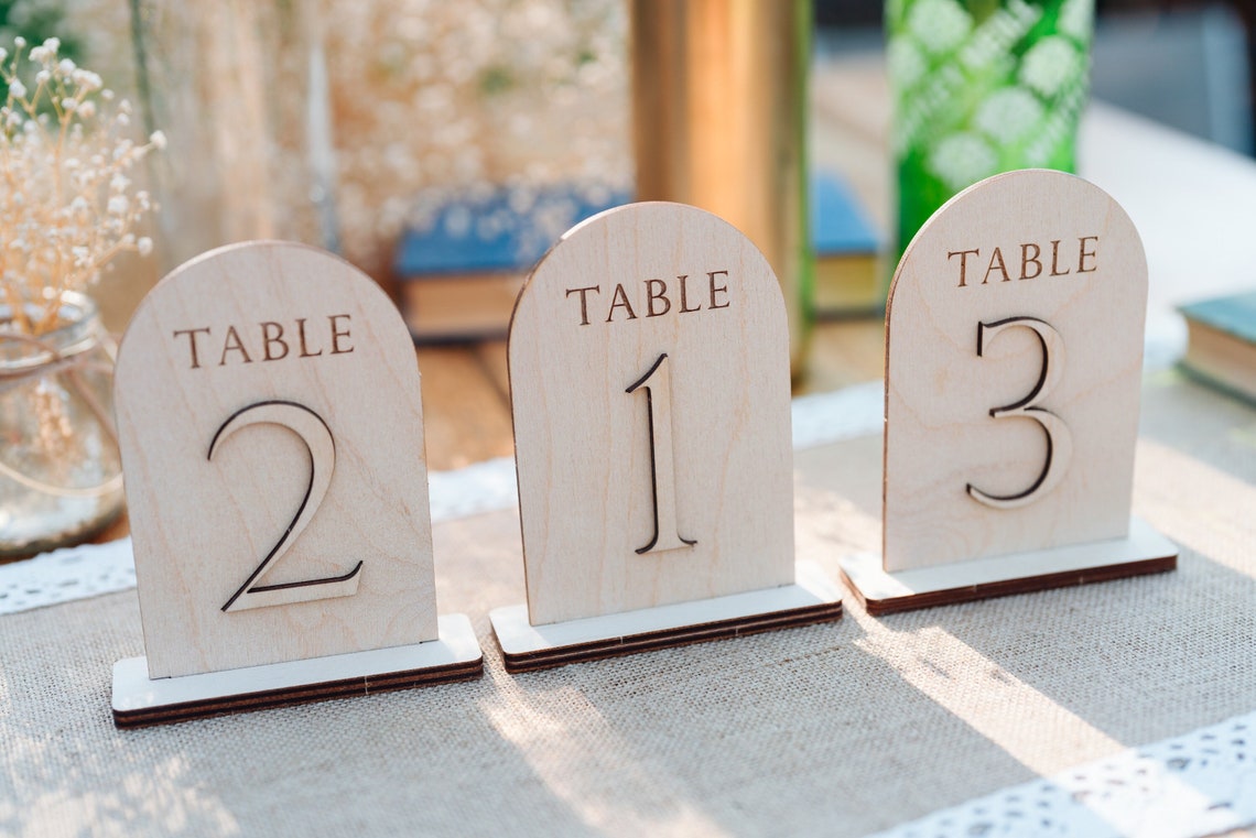 Wooden Table Numbers | Wedding Table Numbers | Wedding Centerpiece ...