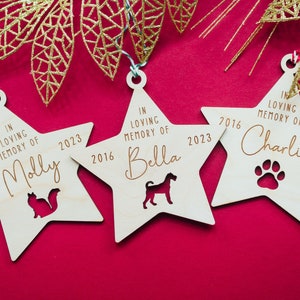 Dog Memorial Cat Memorial Christmas Bauble In Loving Memory decoration / Remember a loved one with this beautiful tree decoration image 9