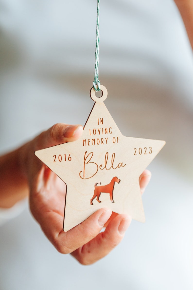 Dog Memorial Cat Memorial Christmas Bauble In Loving Memory decoration / Remember a loved one with this beautiful tree decoration image 1