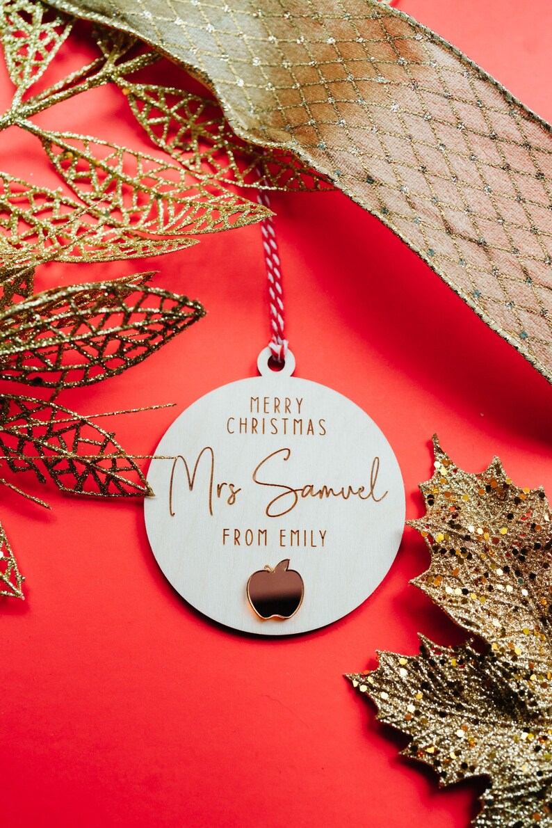 Teachers Christmas Bauble. Personalised teachers gift. Only for the best teachers out there, customisable Christmas decoration image 2