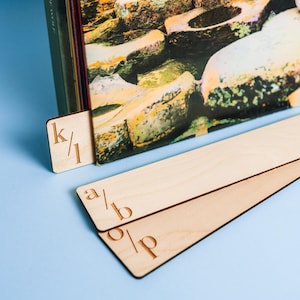 Record Dividers Engraved on Both Sides Double-sided Vinyl Organisers for media shelves