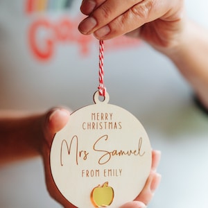 Teachers Christmas Bauble. Personalised teachers gift. Only for the best teachers out there, customisable Christmas decoration image 6