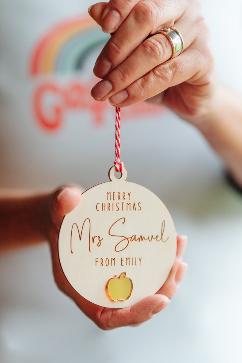 Teachers Christmas Bauble. Personalised teachers gift. Only for the best teachers out there, customisable Christmas decoration image 6