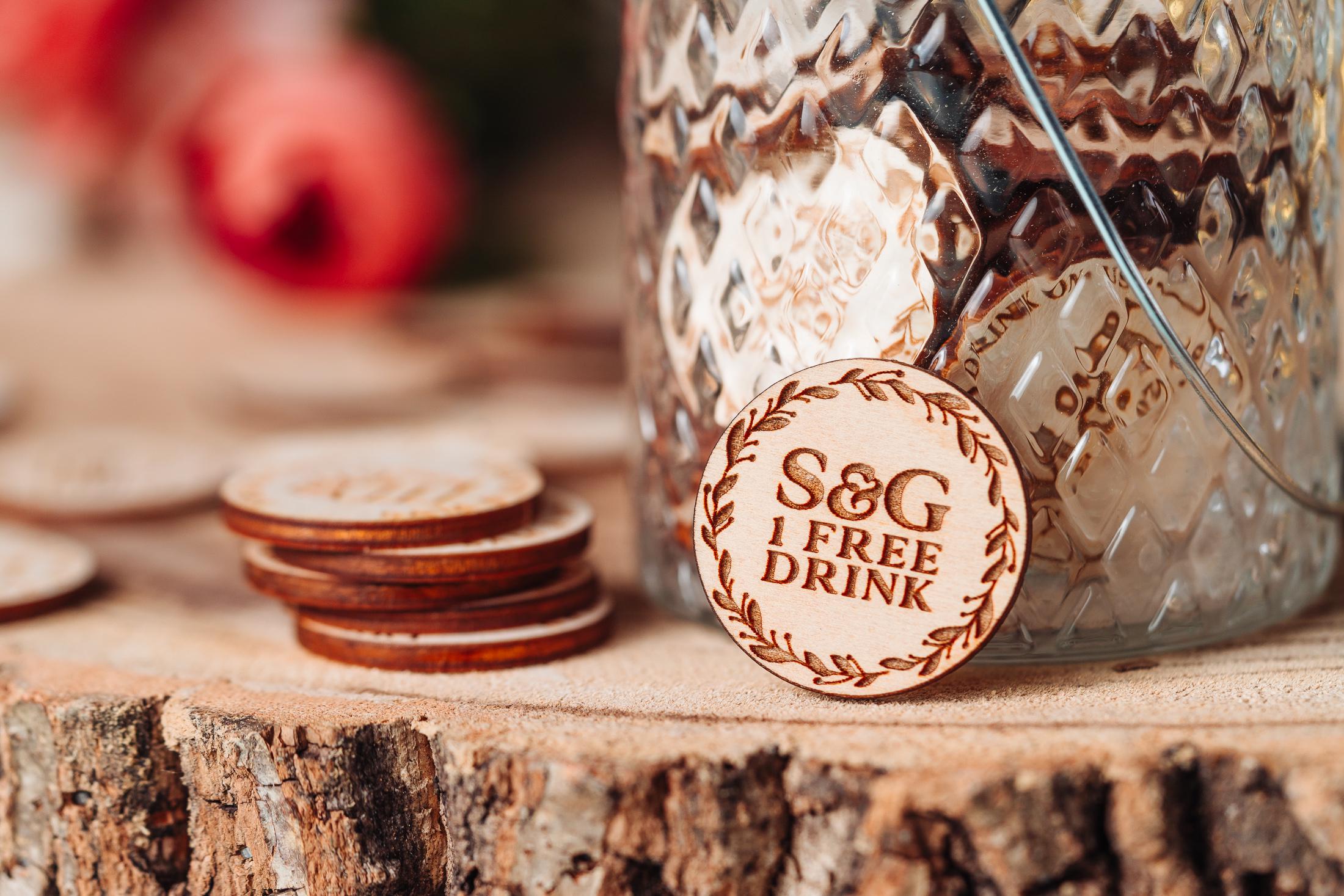 Personalised Drink Tokens for Wedding & Parties | Personalised Drinks ...