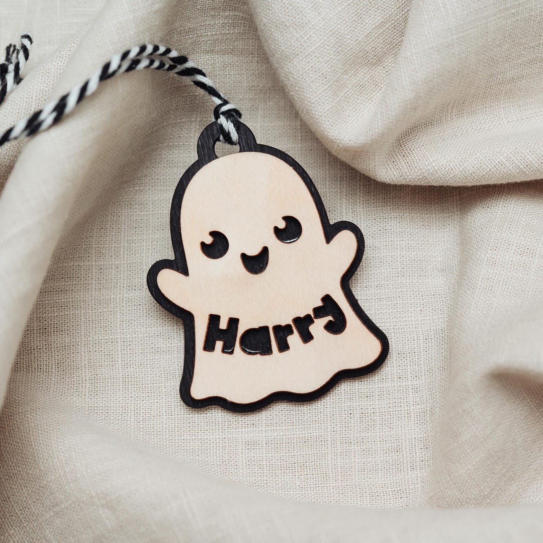 Cute and Spooky Ghost Boo Basket Name Tag! Perfect for Halloween ...