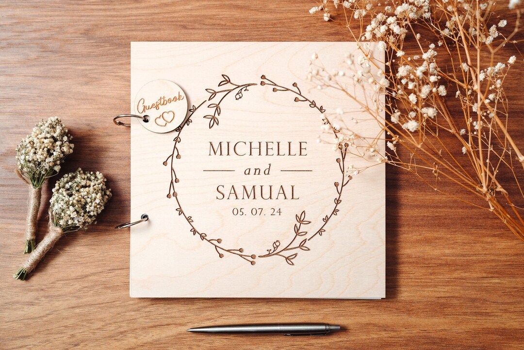 Libro Ospiti Matrimonio - Copertina Rigida, 120 Pagine, Carta Alta Qualit&agrave; | Per Battesimi E Eventi