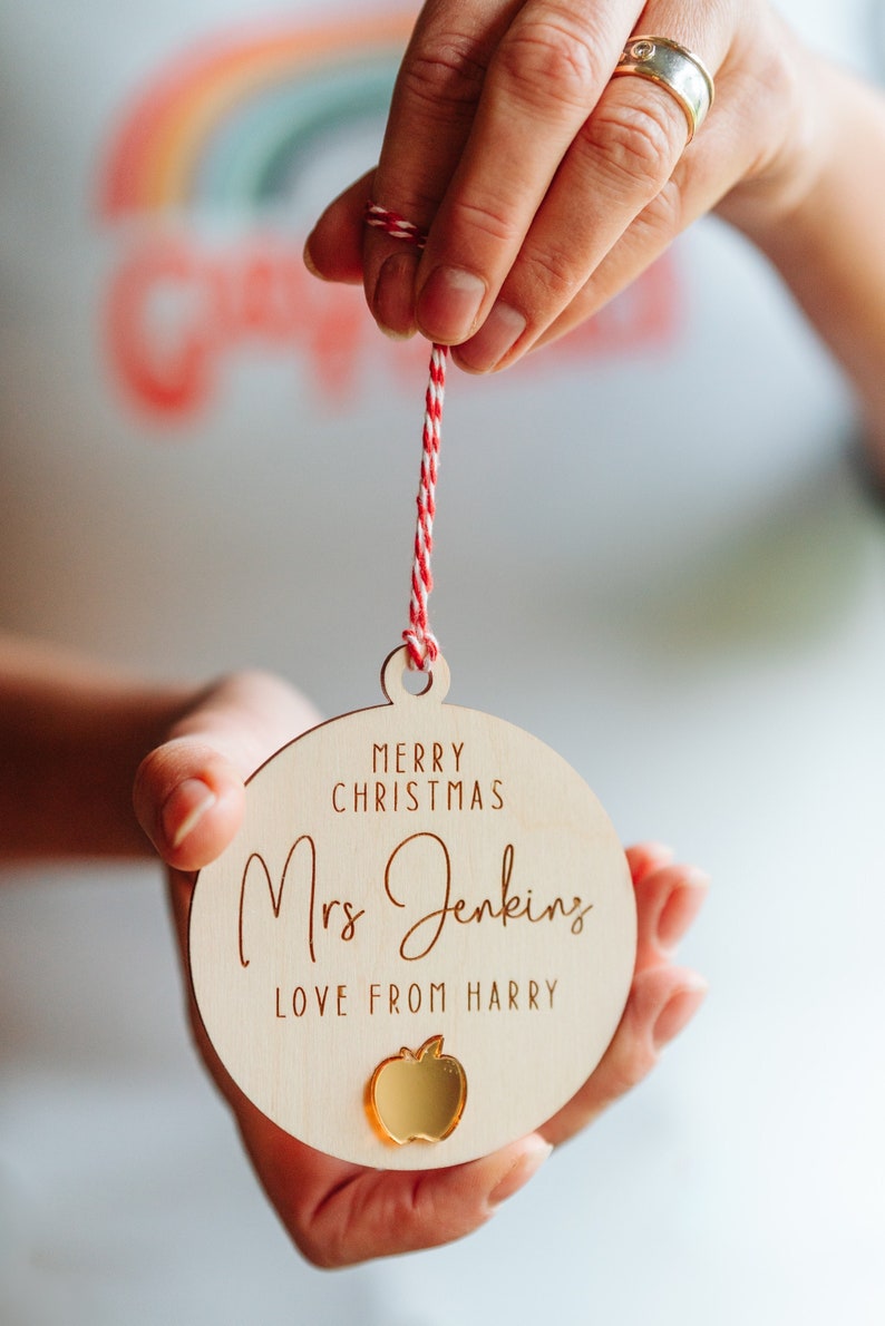 Teachers Christmas Bauble. Personalised teachers gift. Only for the best teachers out there, customisable Christmas decoration image 1