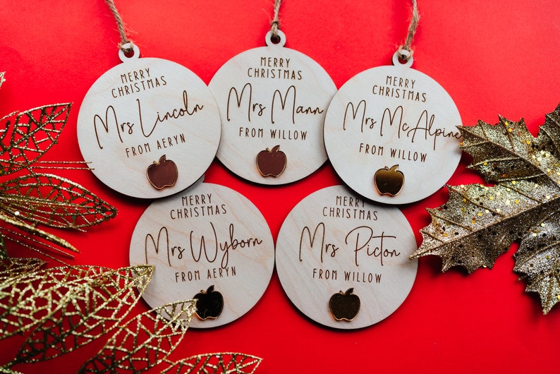 Teachers Christmas Bauble. Personalised teachers gift. Only for the best teachers out there, customisable Christmas decoration image 4