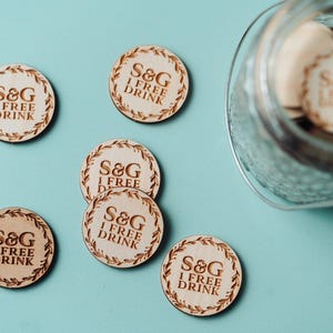 Personalised Drink Tokens for Wedding & Parties | Personalised Drinks ...