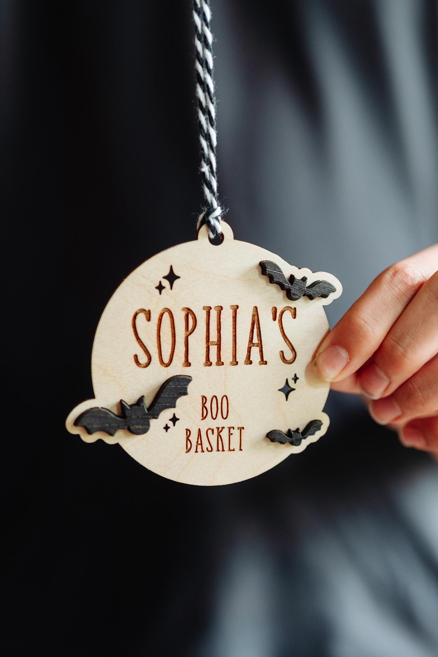 Halloween Name Boo Basket Tag, A Scary Bat Name Tag for Baskets and ...