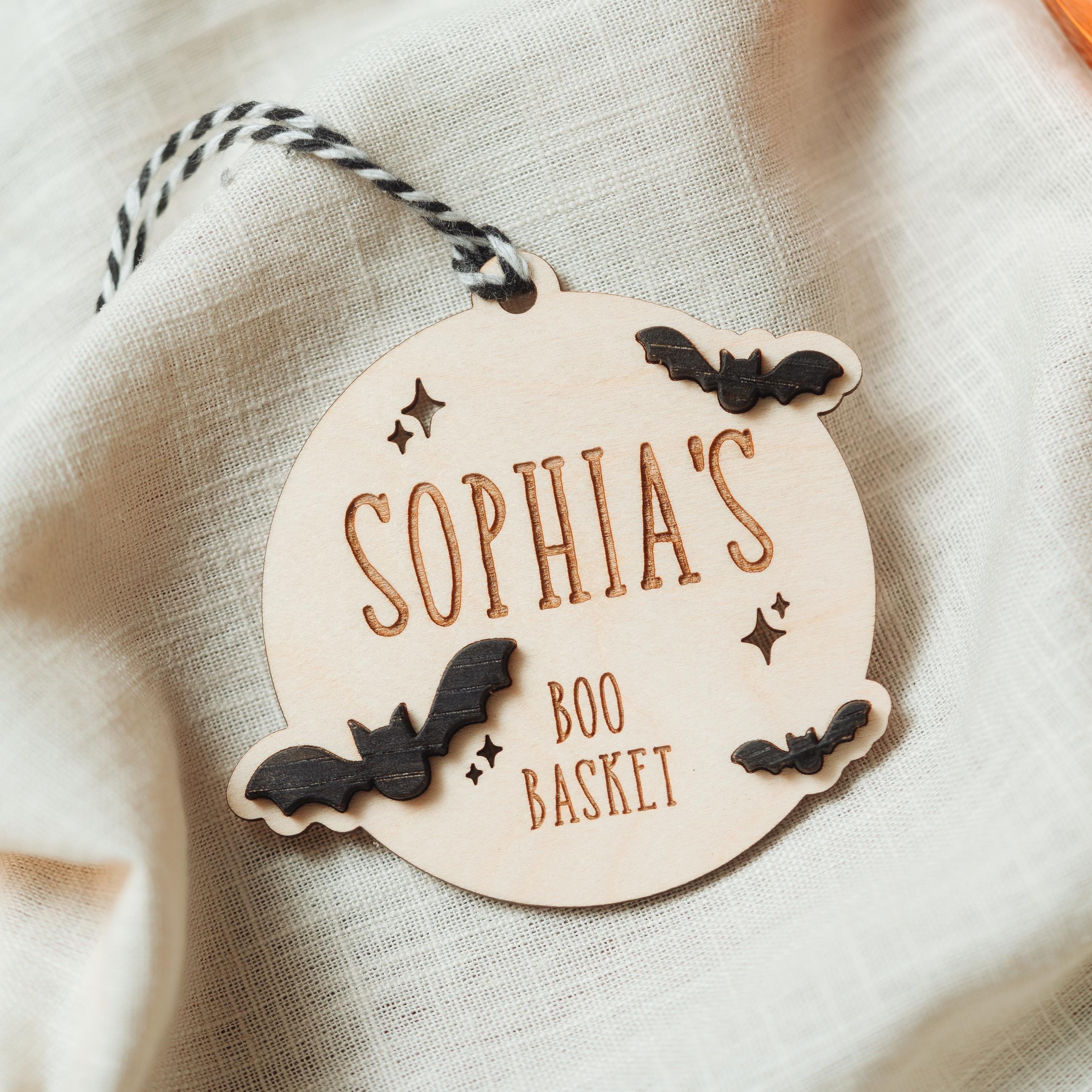 Halloween Name Boo Basket Tag, A Scary Bat Name Tag for Baskets and ...