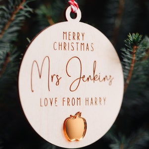 Teachers Christmas Bauble. Personalised teachers gift. Only for the best teachers out there, customisable Christmas decoration image 5