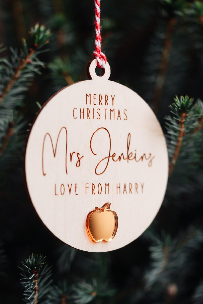 Teachers Christmas Bauble. Personalised teachers gift. Only for the best teachers out there, customisable Christmas decoration image 5