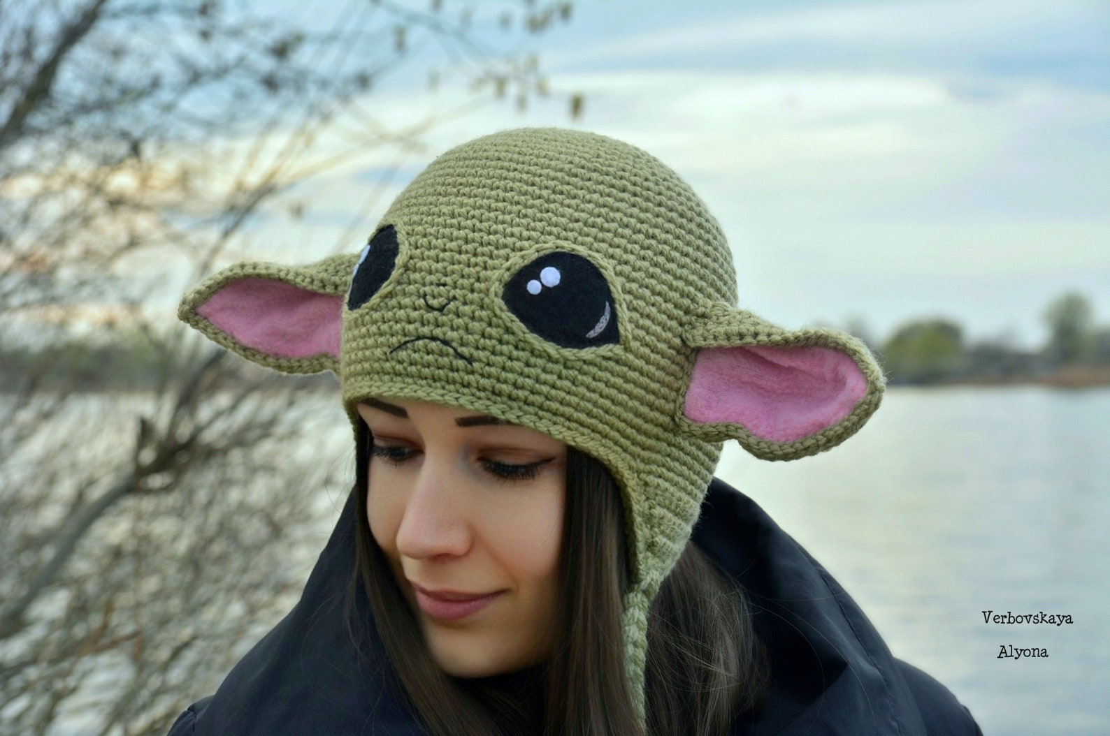 Knit Baby Yoda Hat With Eyes Crochet Baby Yoda Beanie Baby Etsy