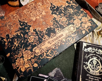 boite divination grand coffret écritoire sorcière rangement tarot oracle pendule outils magiques